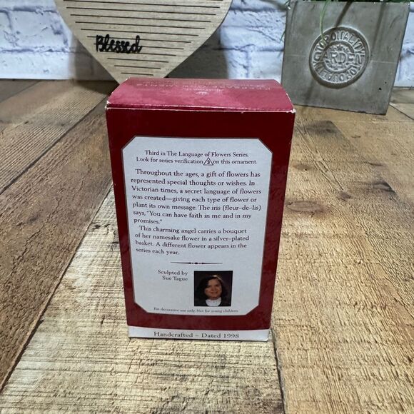 Hallmark Keepsake Collector's Series 1998 Christmas Iris Angel Ornament - Picture 3 of 11